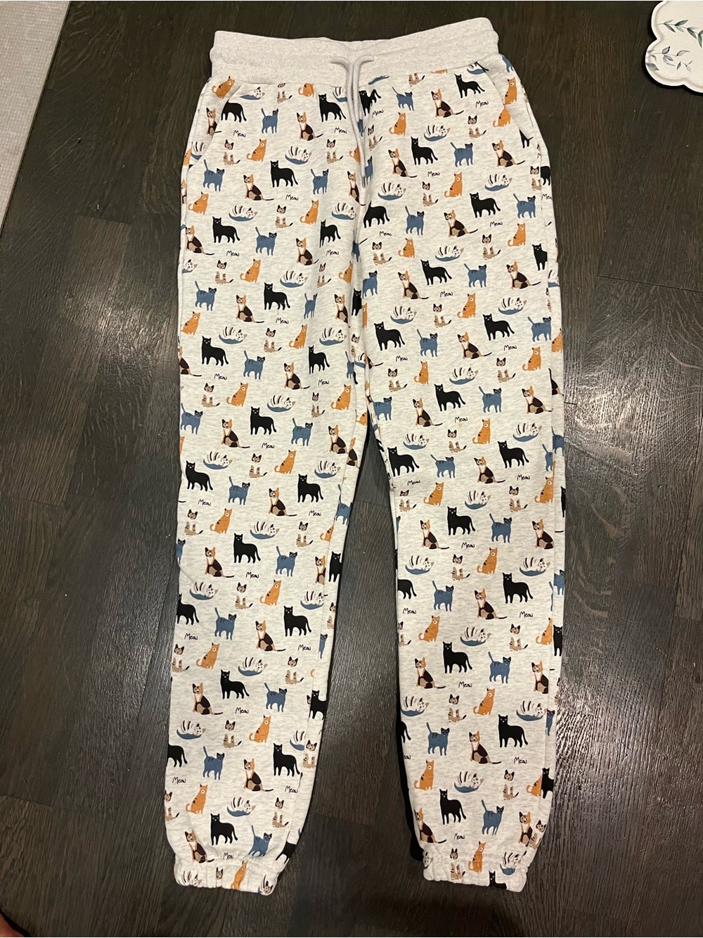 Cat print  cozy sweatpants
